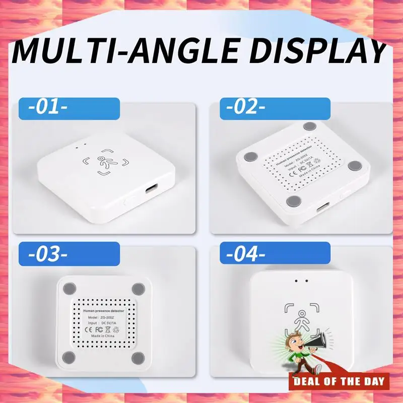 

24-часовая доставка Tuya Zigbee детектор присутствия человека с держателем умный PIR датчик человеческого тела Mmwave радар микроволновая печь датчик движения