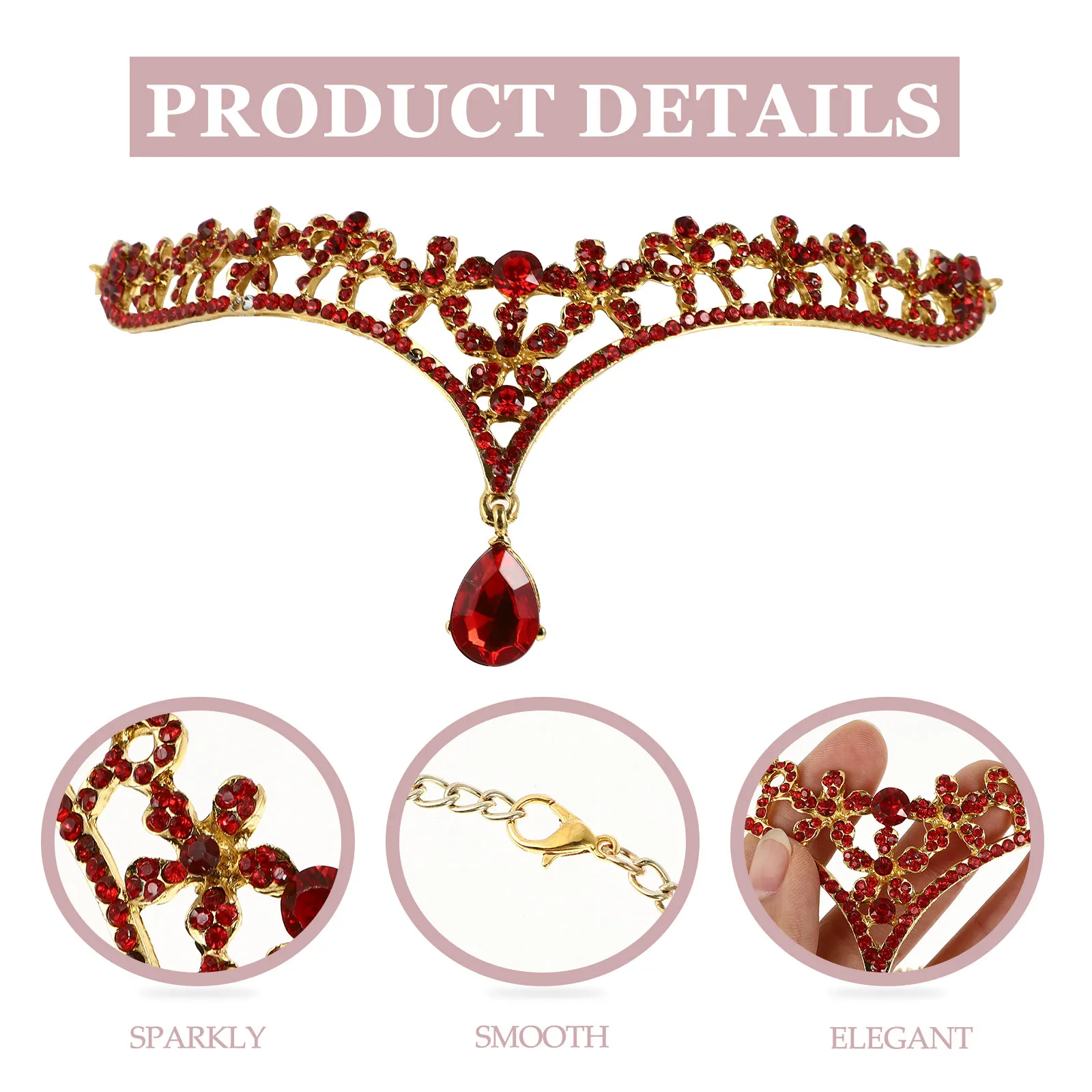 

Свадебная цепочка на лоб с кристаллами и стразами, элегантное легкое украшение из твердого металла для помолвки и девичника