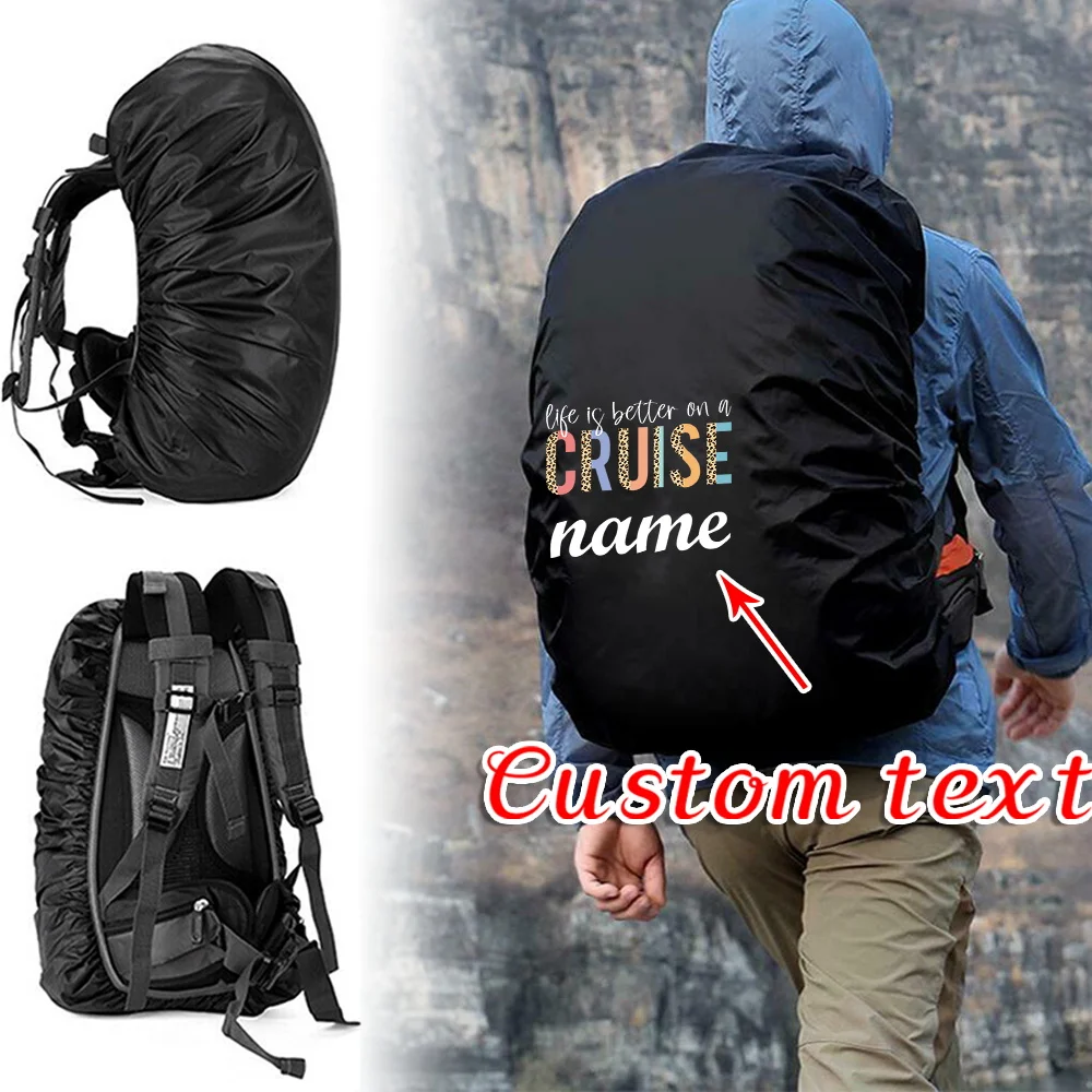 

Personalized Customized Name Backpack Rainproof Cover 20-70L Portable Travel Covers Camping Rain Cover Dust Travel Accessories