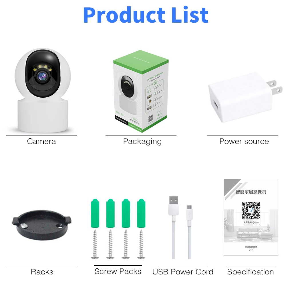 5MP 1944P Yoosee APP Full Color Motion Detection WIFI PTZ  IP Dome Camera AI Humanoid Home Security CCTV Intercom Baby Monitor