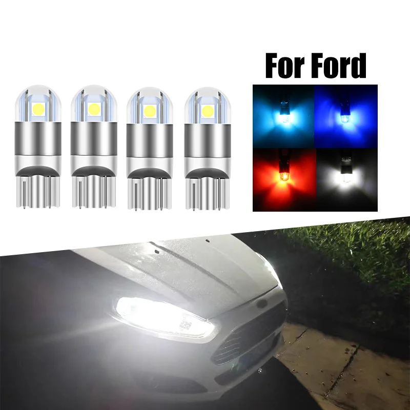 Enquêter de stationnement LED W5W T10 pour Ford BMax, Focus 1, 2, 3, ktGalaxy, Ka Kuga, Mondeo Ranger, SMax Edge, Mustang ATIC, 10 pièces