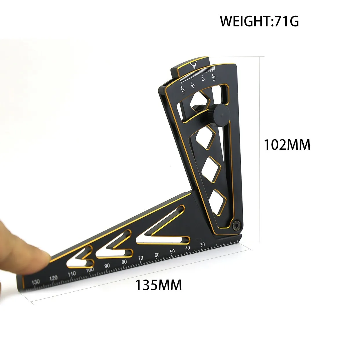 Regla de altura para coche teledirigido, calibrador de llanta de rueda ajustable para coche teledirigido 1/7, 1/8, 1/10