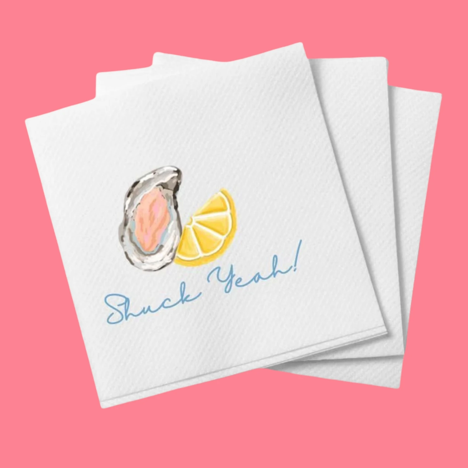 Servilletas de boda personalizadas de 50 piezas, servilletas de cóctel Shuck Yeah Oyster