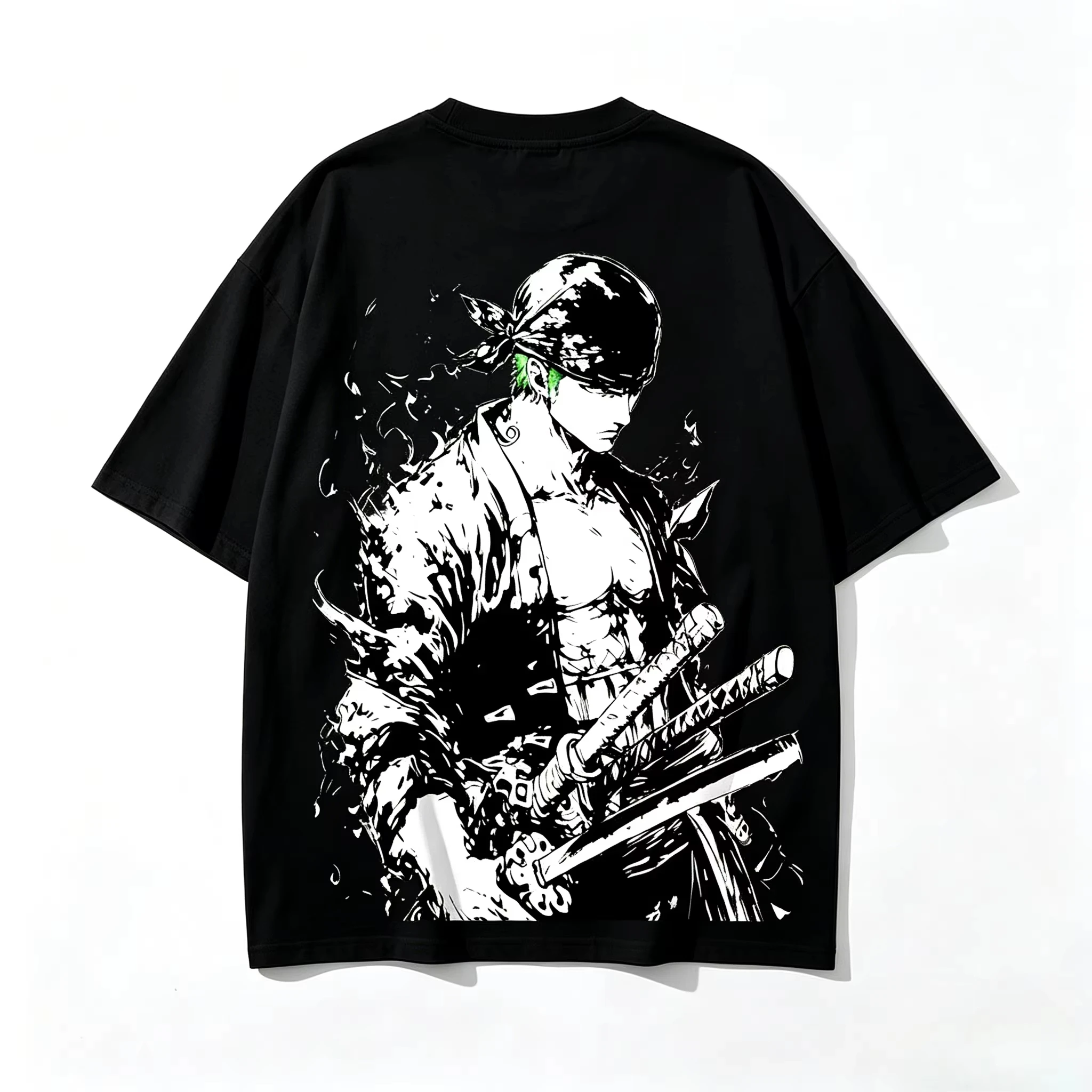 2026 Summer New ONE PIECE Sauron Theme Retro Cotton T-shirt Animation Streetwear Shirt Men's and Women's Home Accessories
