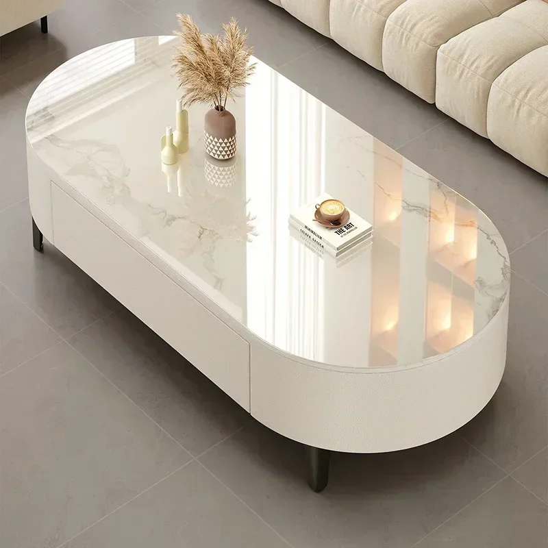 Portable Modern Simple Living Room Floor Cheap Oval Organizer Side Table Funky Necklace Relaxing Couchtisch