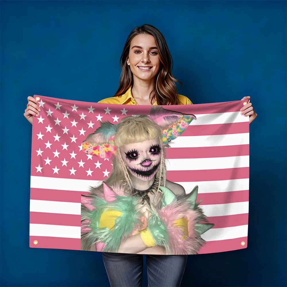 Jazmin Beans American Flag Pop Singer Large Wall Tapestry Hippie Wall Hanging Bohemian Tapestries Mandala Home Decor