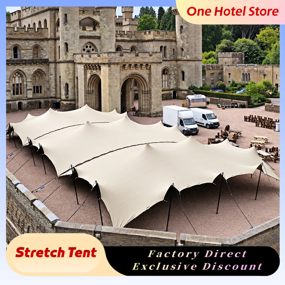 Luxury Outdoor Stretch Tent Waterproof Sunshade Canopy for Wedding Party Garden Event Festival Commercial Use Custom Size