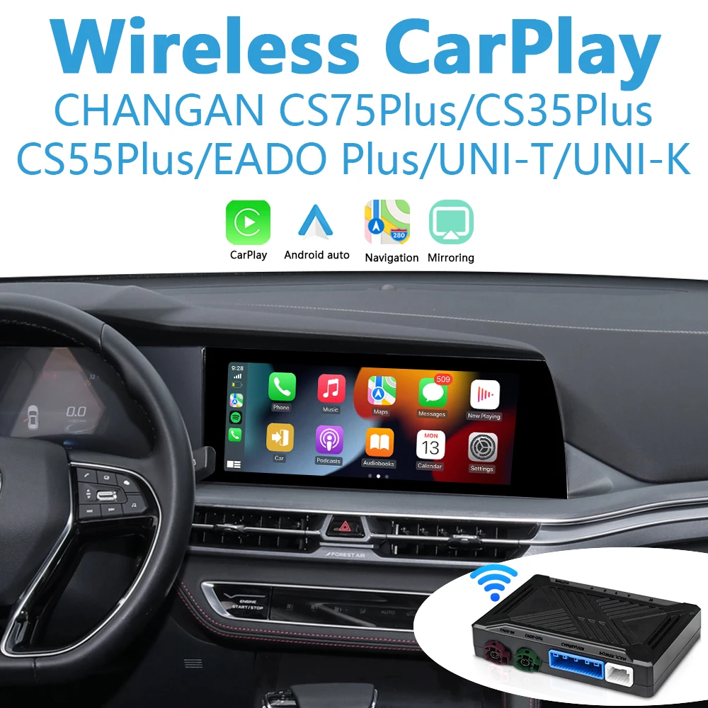 Changan Apple โมดูล CarPlay สำหรับ CS85 CS75Plus CS55Plus CS35Plus CS95 EADO Uni-T Android รองรับรถยนต์ iOS mirroring กล้อง360