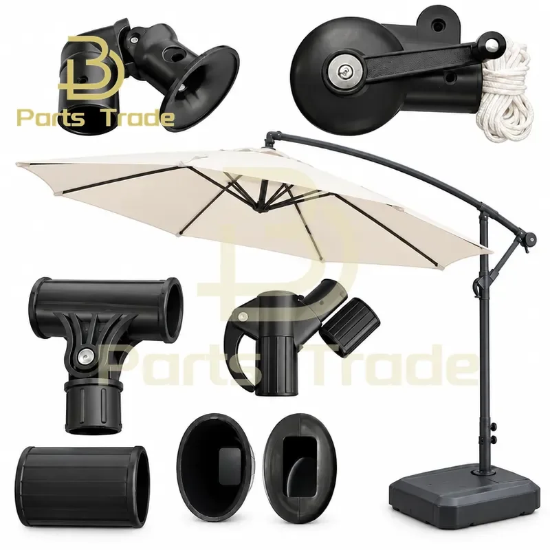 Heavy Duty Outdoor Parasol Replacement Parts Beach Sunscreen Umbrella Lifting Fixed Handle Components for Picnic Accessories