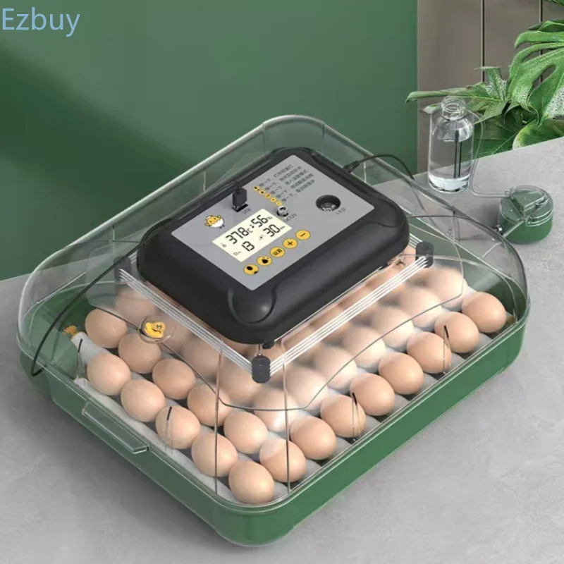 Chick Incubator Automatic Parrot Pigeon Egg Incubator Temperature and Humidity Control Egg Candler Brooder Home Hatcher Machine