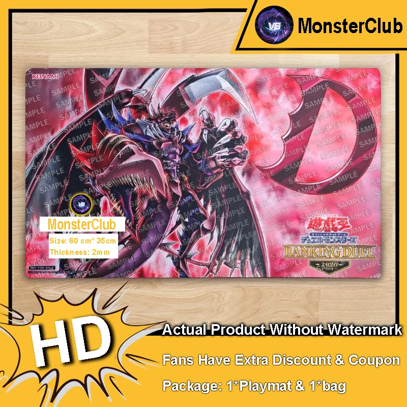 YuGiOh Playmat Destiny HERO - PlasmaTCG CCG Mat Board Game Duel Pad Trading Card Game Mat Rubber Gaming Mousepad Bag 600x350x2mm