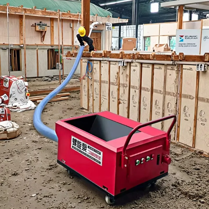 Customized Screw Electric Concrete Conveying Pump With Motor 5.5/7.5kw Power Low Maintenance Cost