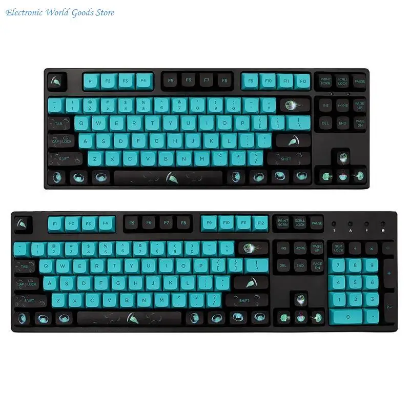 A3PD 141 pièces gelée poisson XDA Keycaps colorant sous rétro-éclairage Keycap pour clavier mécanique