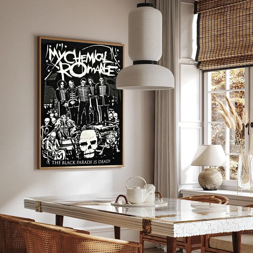 1PC My C-Chemical R-Romance Band Poster Movie Sticky Posters Retro Kraft Paper Sticker Room Bar Cafe Aesthetic Art Wall Painting - view 3