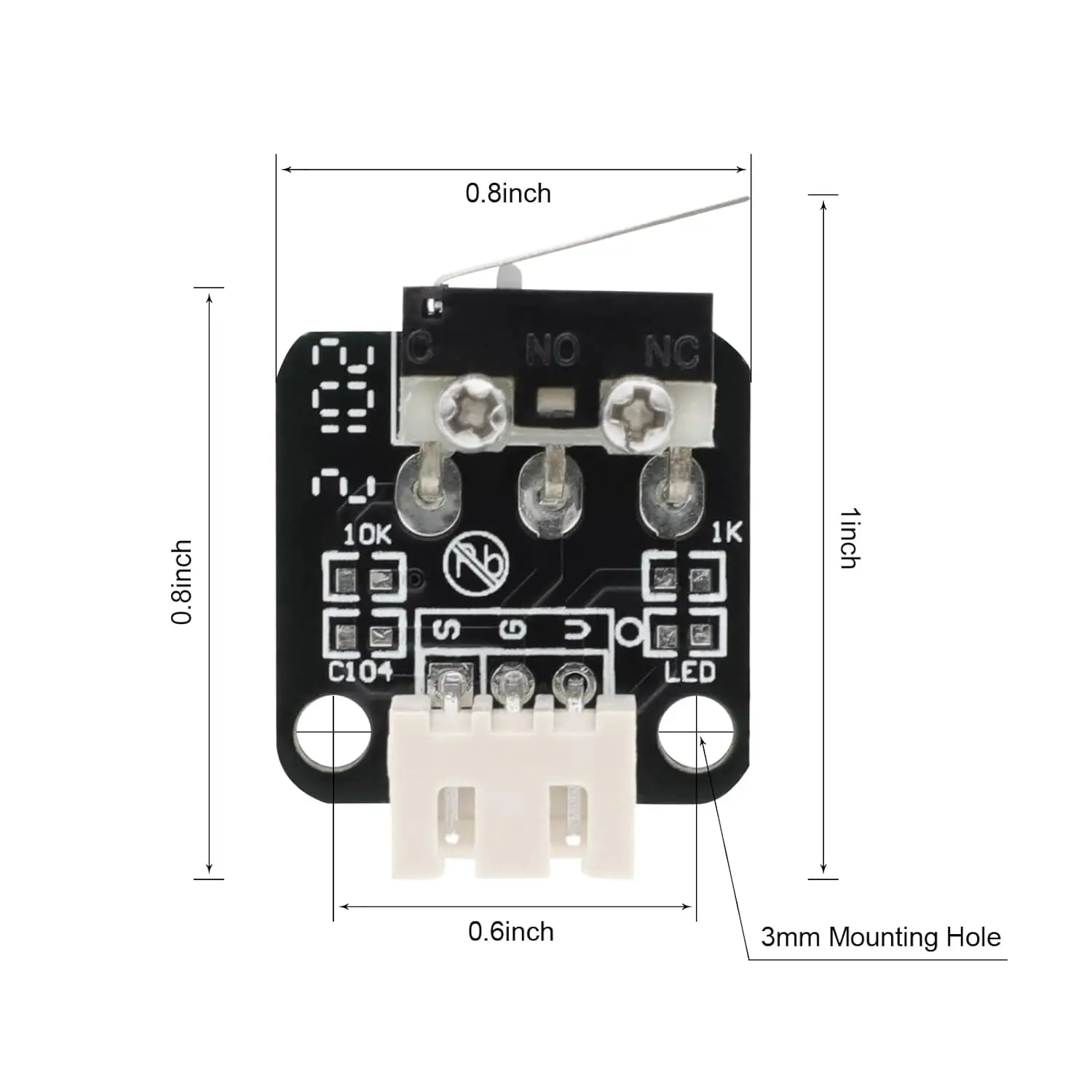 3D Printer Part End Stop Limit Switch， Micro Mechanical Switch 3 Pin For 3D Printer CR-10 10S,S4,S5,Ender 3/3 Pro/Ender 3 V2