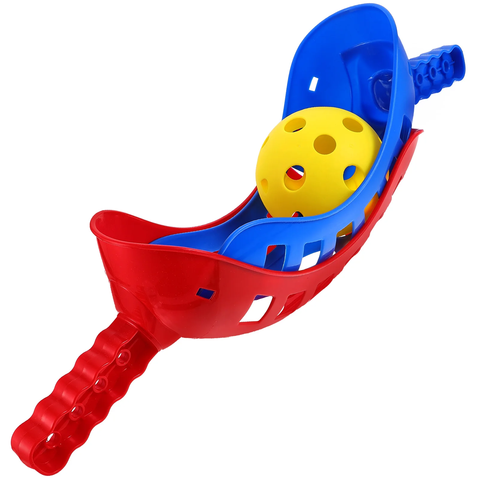 TOYMYTOY Scoop Ball Game Scoop Toss & Catch Set Outdoor Sports Beach Game for Kids ( Blue Red Yellow)