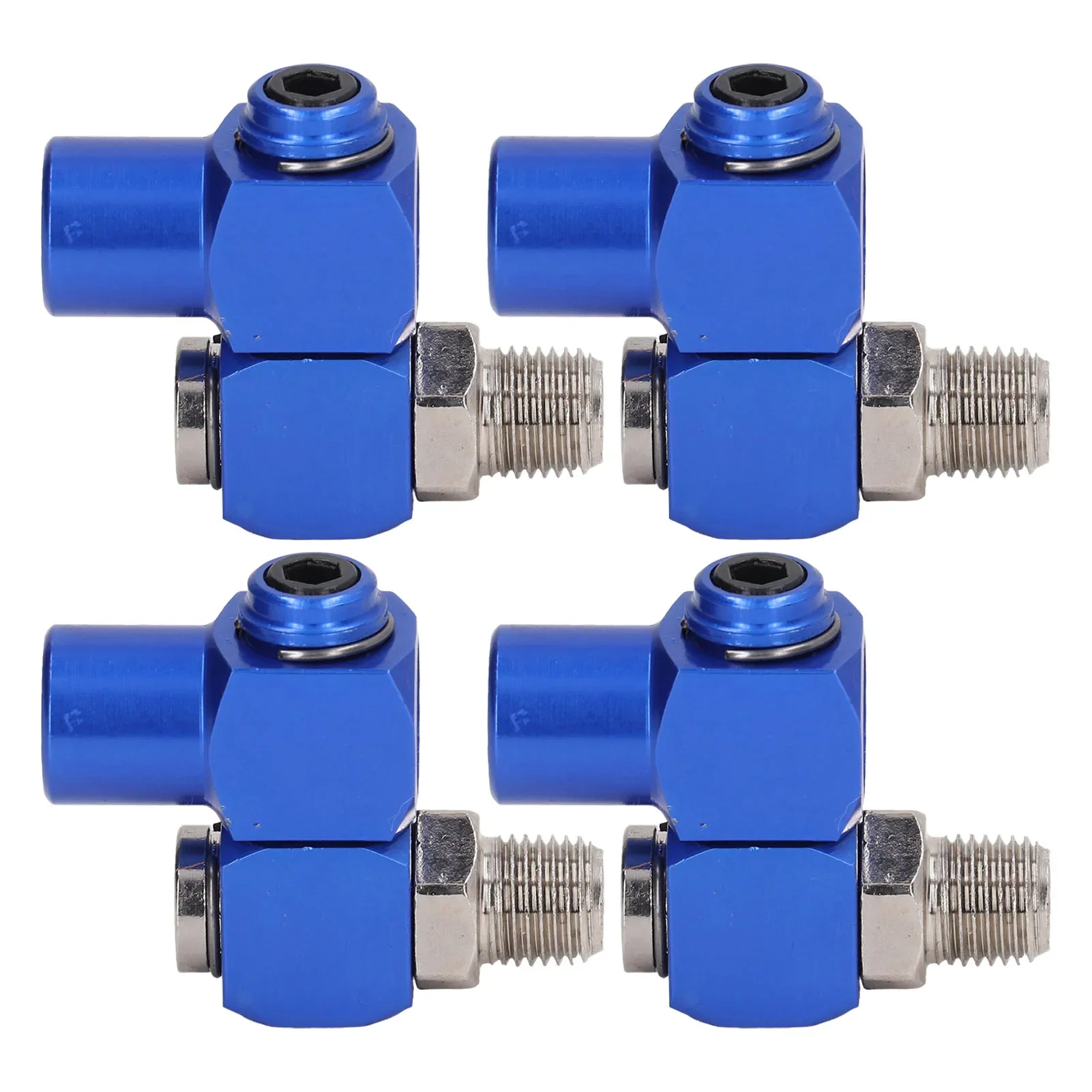 4Pcs 1/4in NPT ing Air Fitting Hose Connector 360° Rotating Pneumatic Tool Adapter 150PSI  Air Hose Connector