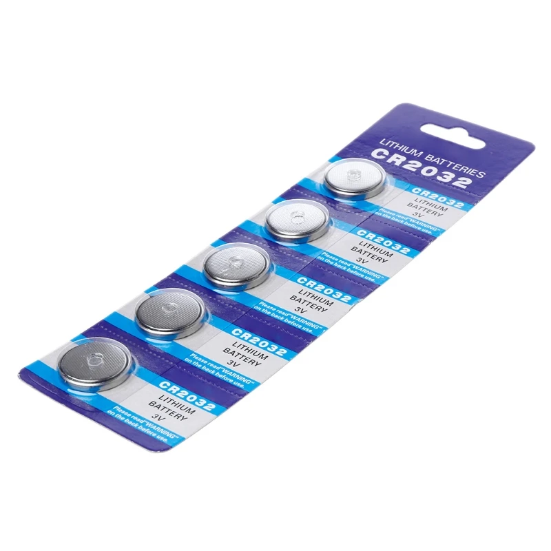 5PCS Button Battery 3V CR2032 BR2032 DL2032 ECR2032 Cell Coin Lithium Li-ion Battery Promotion Watch Computer LED Dropship