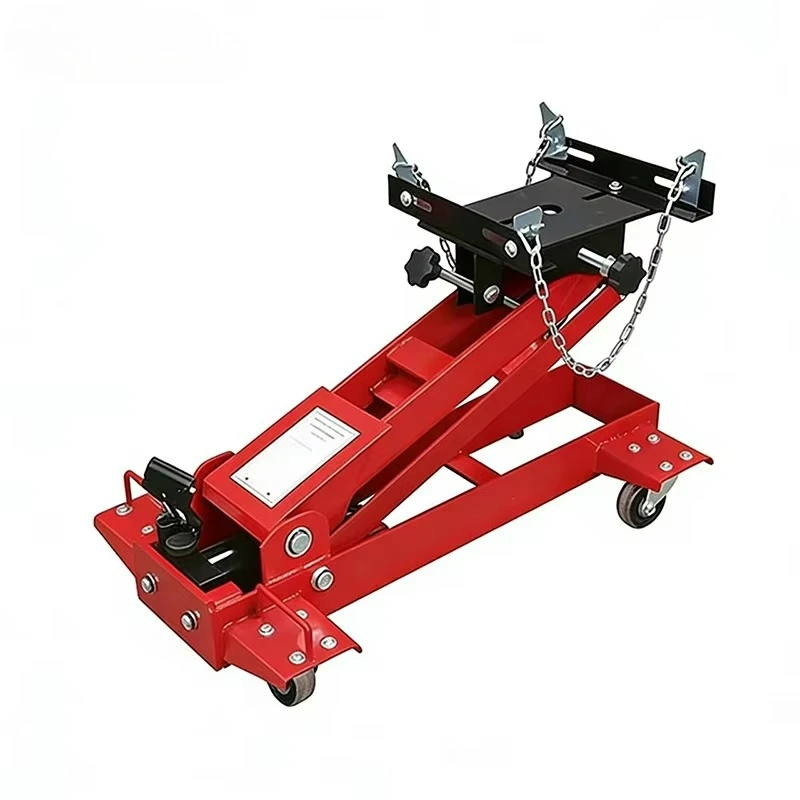 1.5 Ton Low Profile Floor Transmission Jack Heavy  Hydraulic Lift for Gearbox Engine Repair with Safety Chains