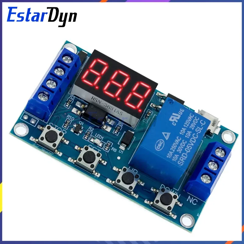 Estardyn-Módulo de relé de 6-30V, interruptor de temporizador, ciclo de retardo ajustable, Control de encendido/apagado para Arduino, electrónica DIY