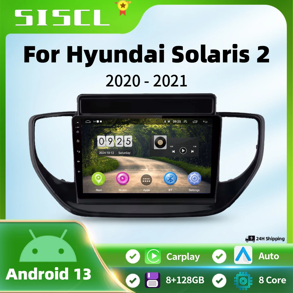 

for Hyundai Solaris 2 II 2020 - 2021 Car Radio Video Mulltmedia Player Android OS Carplay GPS Navigation DSP Stereo Auto Tools