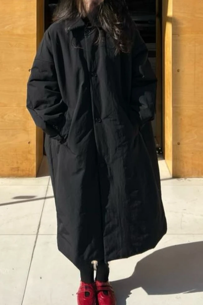 Winter New Women's Cotton Jacket Loose Commuter Stand Collar Windproof Oversized Parkas