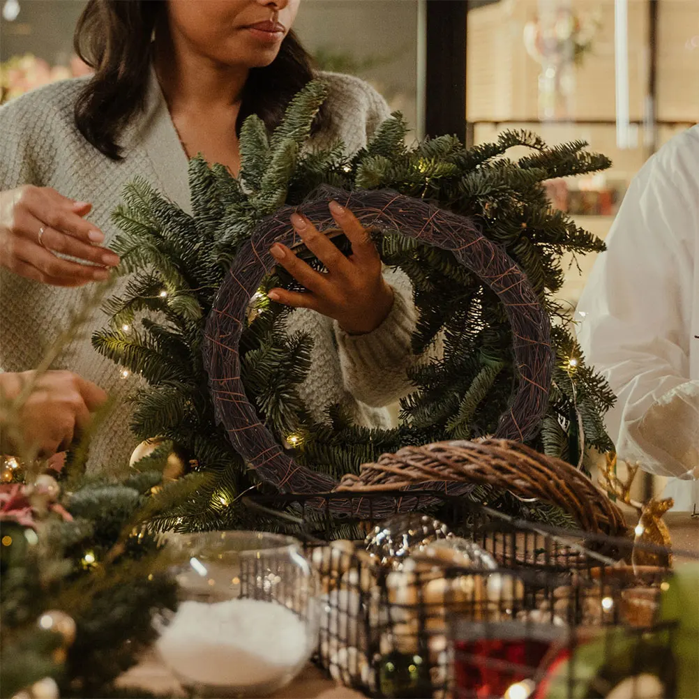 

Rattan Wreath Frame Natural Vine Round Shape DIY Wreath Circle for Floral Craft Home Decoration DIY Garland Frames