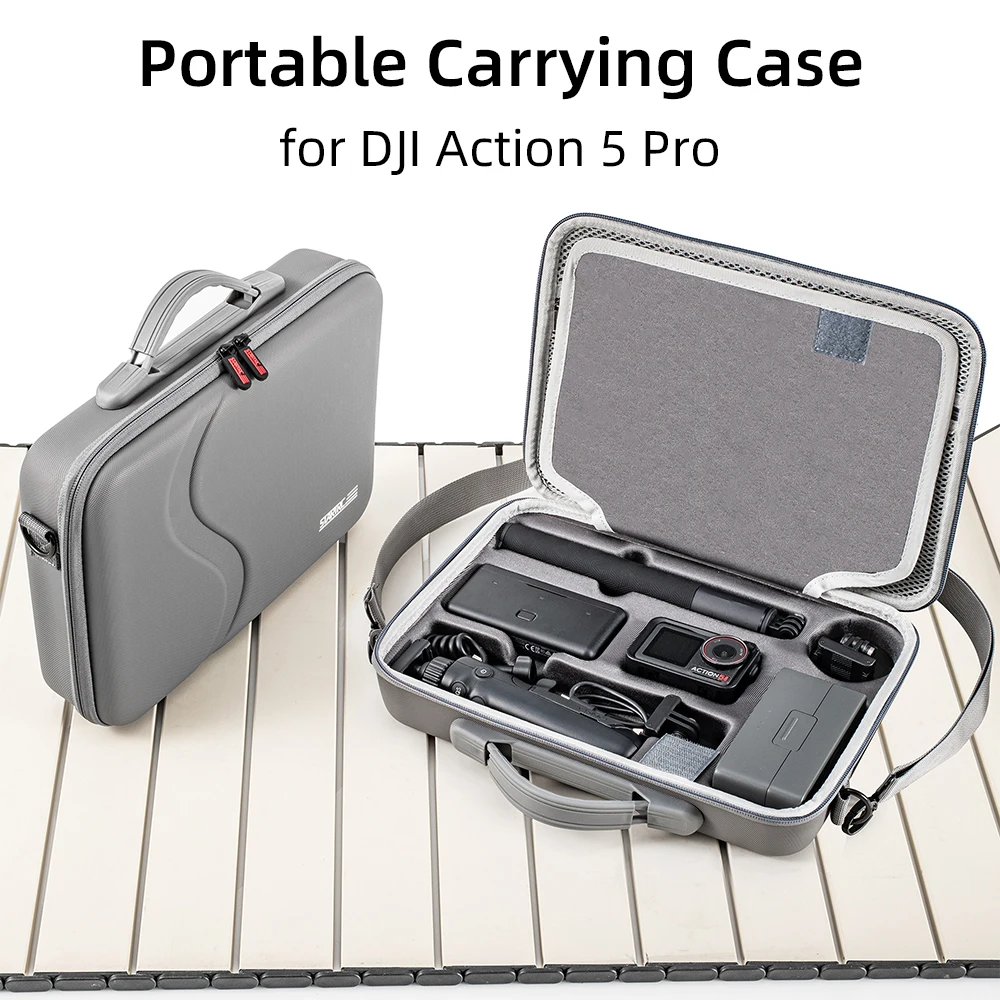 

Portable Case for DJI Osmo Action 5 Pro Waterproof Bag Charger Battery Base Selfie Stick Storage Handbag Camera Accessories