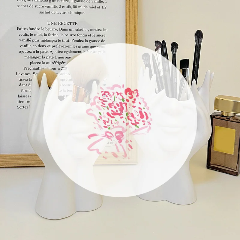 Makeup Storage Pen Holder Nail Brush Cosmetic Cup For Dressing Table Cosmetic Storage Creative Face Makeup Brush Holder Storage