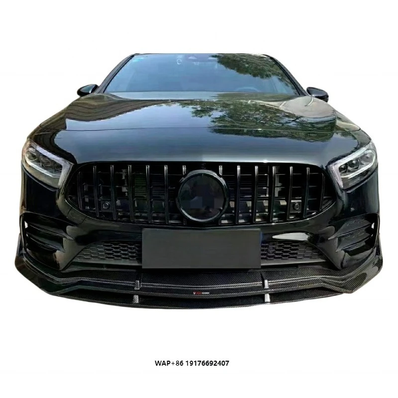 TAKD Style Carbon Fiber Bodykit Front lip rear diffuser side mirror hood for  W177 A-Class A35L