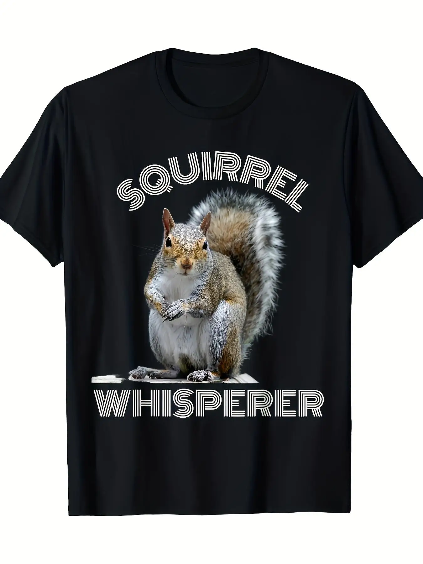 Funny Squirrel Whisperer T-Shirt - Soft Breathable GSM Heavyweight Fabric, Unisex Retro Squirrel & Whisperer Graphic Tee, Casual Everyday Shirt for Men & Women, Animal Lover Gift