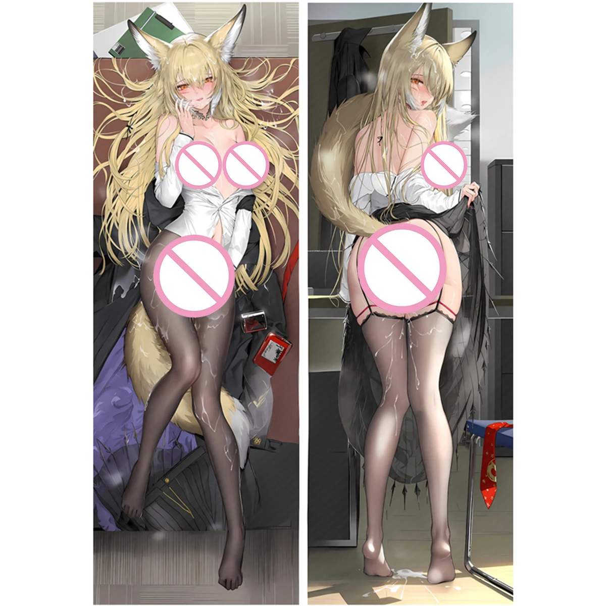 

Vulpisfoglia Dakimakura Cover Anime Fox Girl Otaku Long Life Size Equal Body Pillow Case R18 Adult Gift Double-sided Print