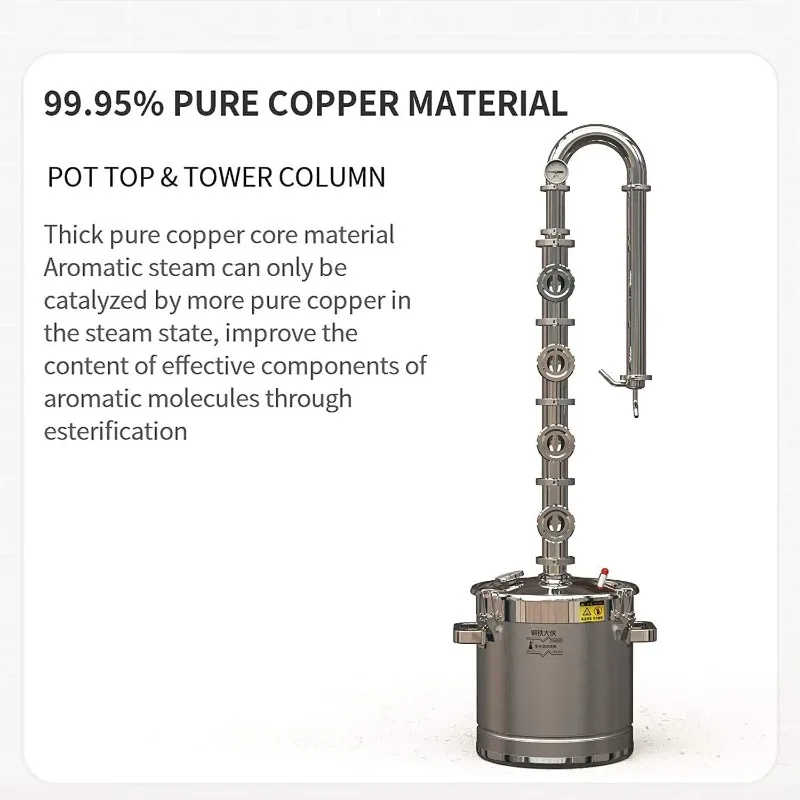 CT22 Alcohol Distiller Still for Home Use Kit 22L Wine Brewing Distilling Set