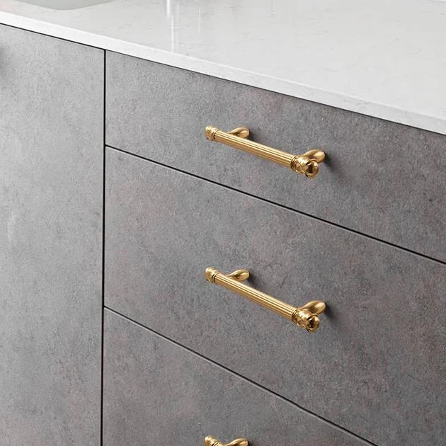 Creative Flower Gold Cabinet Door Handle Light Luxury Wardrobe Kitchen Handles and Knobs French Furniture Knob Drawer Handle