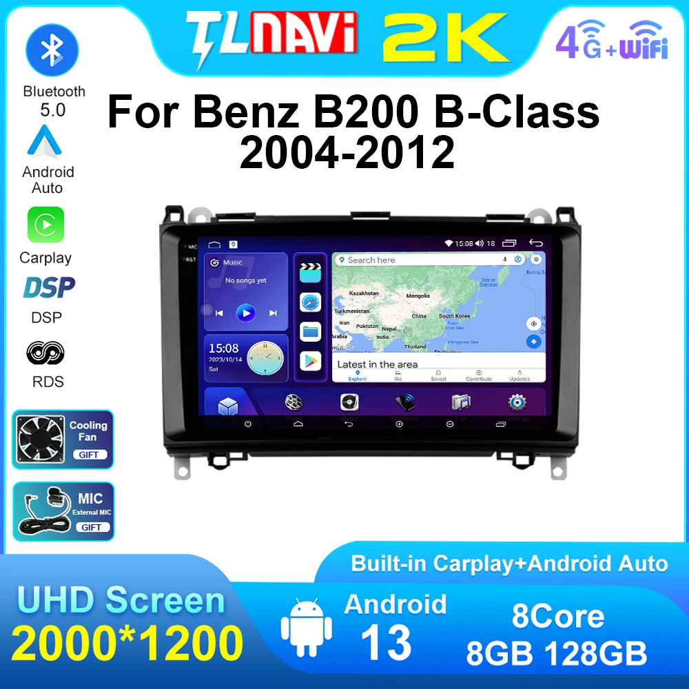 

Car Multimedia Player 8G 128G Android AUTO Radio GPS Navigation Autoradio For Benz B Class W245 B180 B200 B55 2004 - 2012