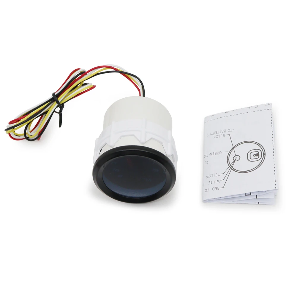 52 mm Boost/Vakuum/Wassertemperatur/Öltemperatur/Ölpresse/Spannung/Drehzahlmesser/Luft-Kraftstoff-Verhältnis/EGT-Messgerät, analoge blaue LED + 52 mm Messgeräte – Detail 25