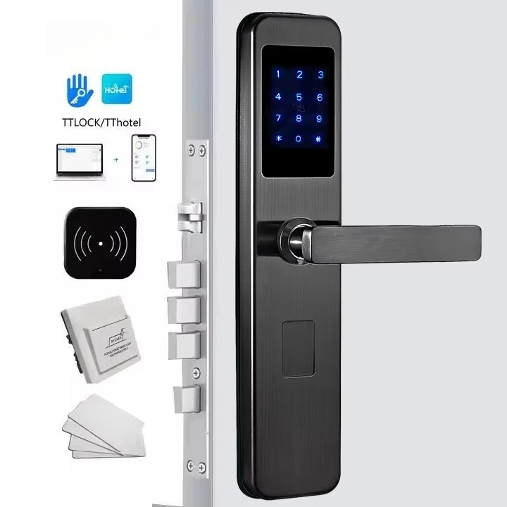 

Digital Hotel Door Lock System with Waterproof 304 Stainless Steel Passcode Smart Locks, RFID Digital Door Lock