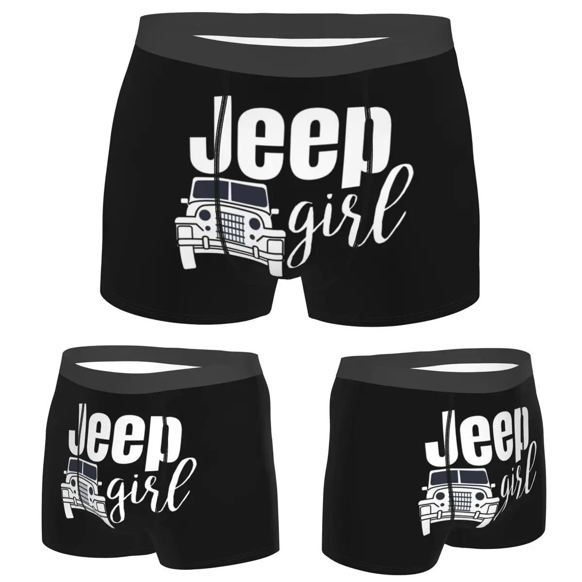

Boxer Underpants Shorts Jeep Girl Panties Men's Breathable Underwear for Homme Man Boyfriend Gift