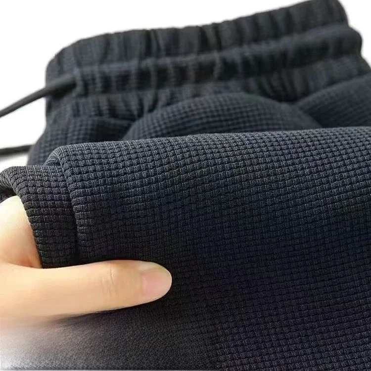 Men's Casual Straight Leg Pants Autumn Winter Warm Fleece Lined Drapey Loose Fit Comfortable Polyester Fiber Youth Daily Wear
