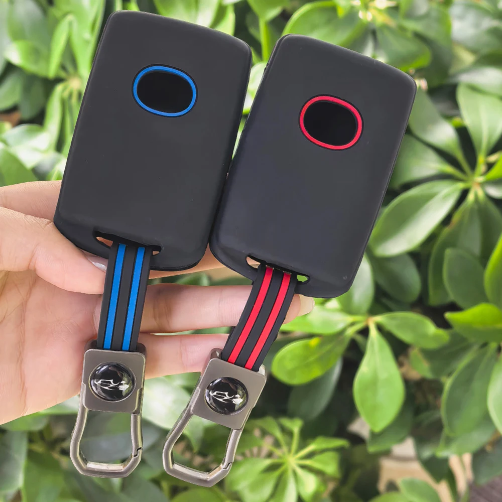 For Mazda CX9 CX3 CX5 CX8 CX30 CX60 CX80 2 3 6 Alexa CX90 MX30 X5 MX5 Silicone Car Remote Key Case Cover Key Caps Fob Keyring