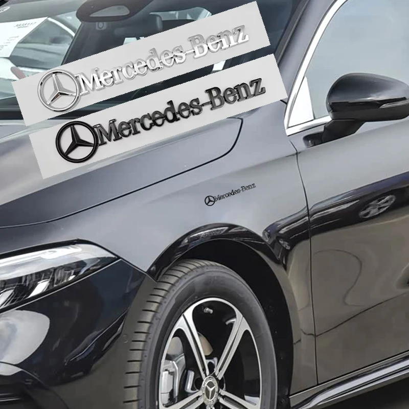 ABS Car Emblem Logo for Mercedes-Benz Badge Rear Trunk Sticker W203 W204 W205 W211 W212 W213 W176 GLA CLA CLK CLS hubcap