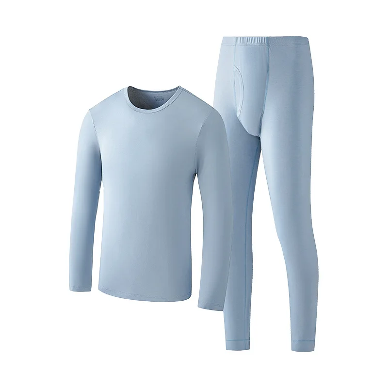 youpin Thermal underwear men's round neck cotton pants sweater bottoming thermal underwear set winter