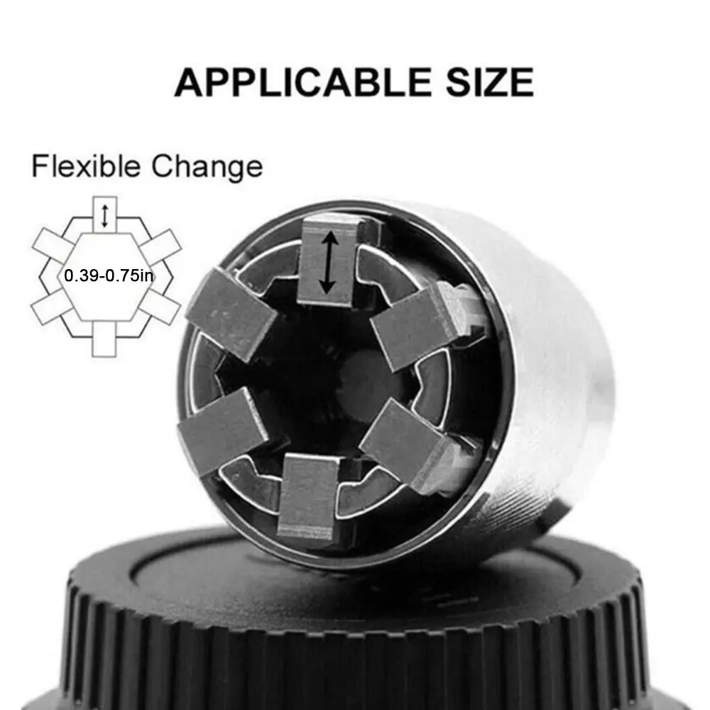 

3/8 Inch Drive Wrench Socket High Torque High Hardness Wrench Adapter 10-19mm Adjustable Socket Adapter Repair Tool