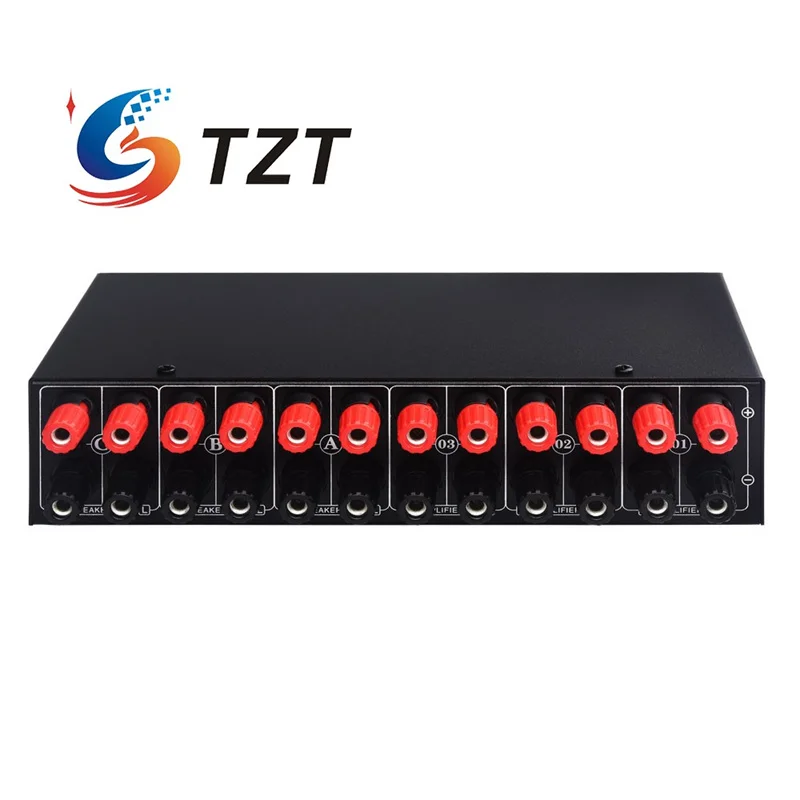 Imagem -05 - Tzt Linepaudio B036 Amplificador Speaker Switcher Seletor de Altifalante Suporta Entrada e Saída