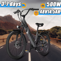 LANKELEISI ES500Pro Electric Bicycle 500W Motor 48V14.5AH Lithium Battery Electric Bike 24\