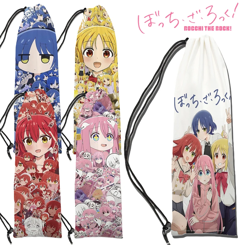 

Bocchi The Rock! Gotoh Hitori Badminton Racket Storage Bag Anime Portable Drawstring Pocket Crossbody Bag Men Women Sport Gymbag