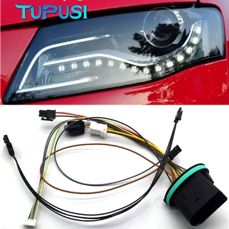 

For AUDI A4B8 2008-2012 Headlight Wiring Harness Headlight Internal Wire Harness Plug Wiring Harness Assembly Non AFS