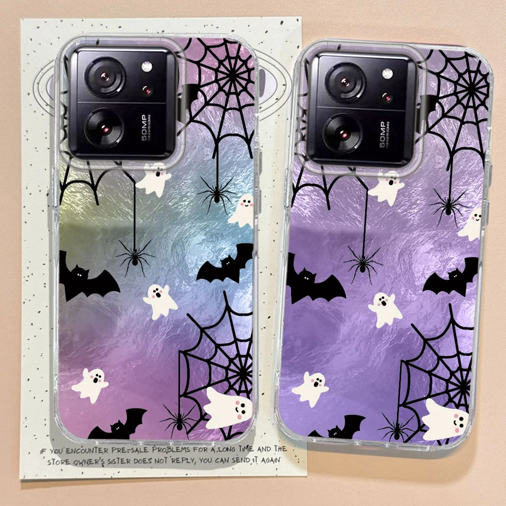 Halloween Lustige Geist Gesicht Muster Frauen Mädchen Für Xiaomi 13T 14T Pro 11 Lite NE Poco X5 X6 X7 M6 C65 C61 M5S Telefon Fall Abdeckung