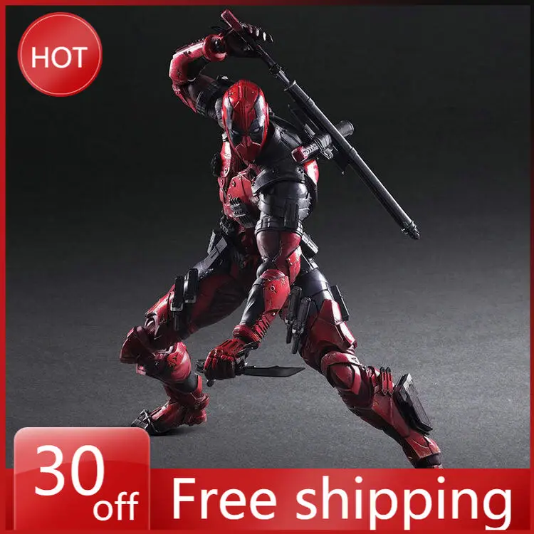 

26cm Marvel Cinematic The Avengers Deadpool 2 Action Figure Pvc Anime Action Collection Desktop Ornament Decoration Dolls Toys