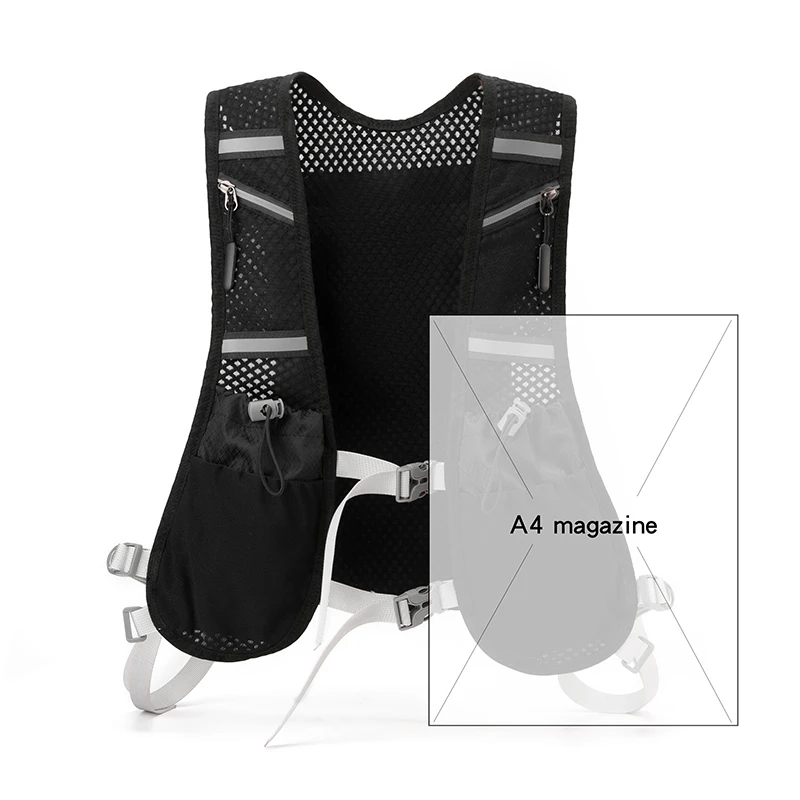 Reflective Design Men Chest Rig Bags Hip-hop Streetwear Unisex Chest Pack Tactical Vest Multi-pocket Tool Storage Sport Backpack